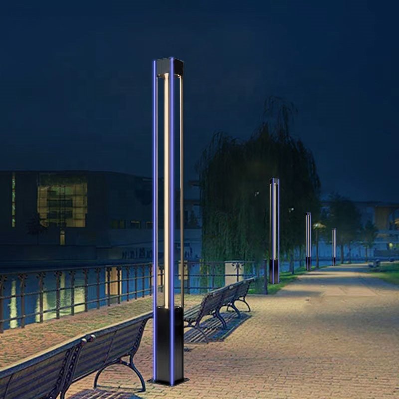 Modern Urban Road Garden LED Street Lights 2M 3M 4M Square Pathway RGB Color Temperature Solar Powered IP67 Waterproof