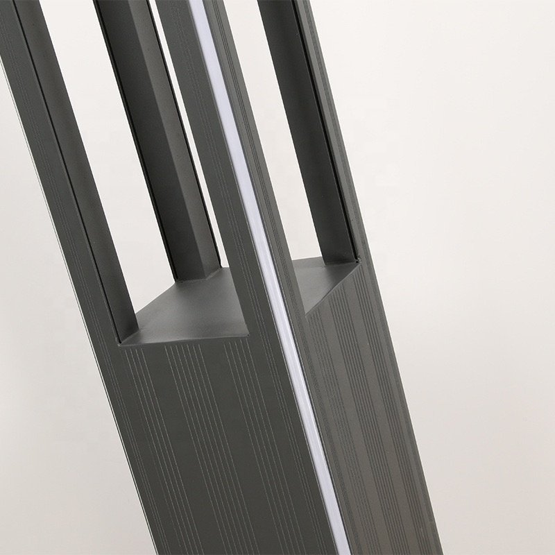 Modern Urban Road Garden LED Street Lights 2M 3M 4M Square Pathway RGB Color Temperature Solar Powered IP67 Waterproof