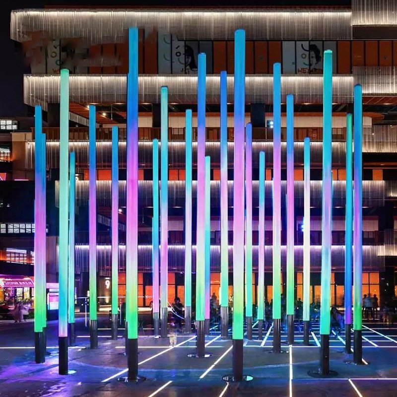 2.5M DMX512 RGB Led Streamer Column Outdoor IP66 Waterproof Intelligent Control Park Scenic Commercial square Landscape Lights