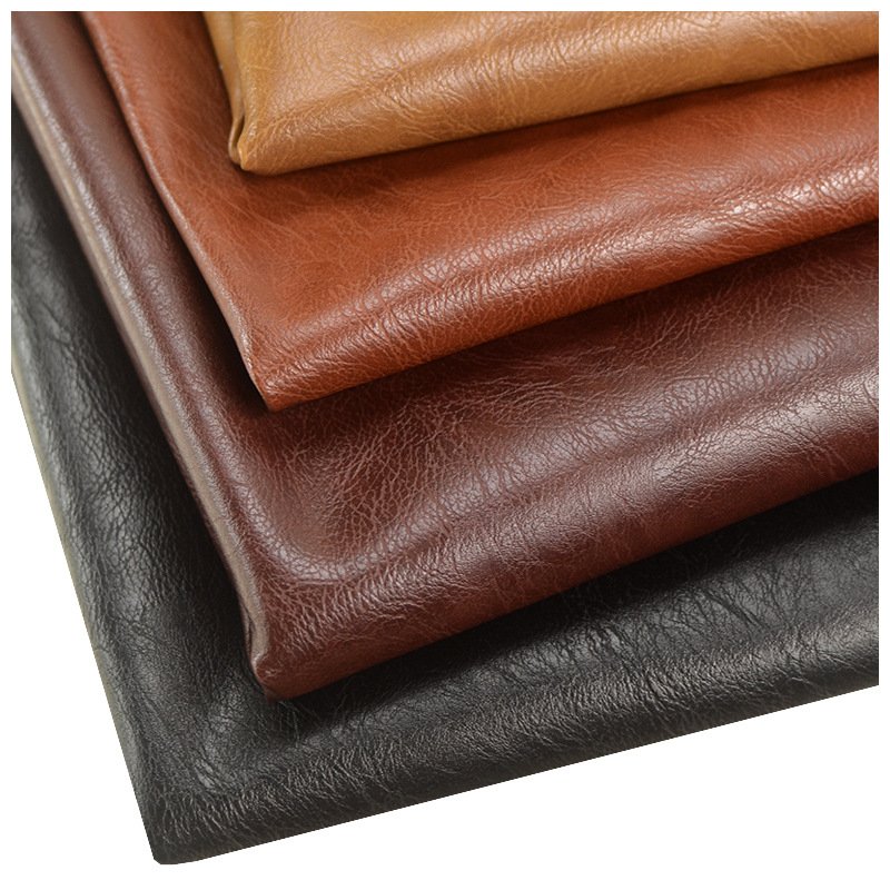 Classical Crazy Horse Color 1 mm Thick Embossed Splits Texture Faux Artificial PVC Leather for Car Seat Bags Sofa Stock Lot
