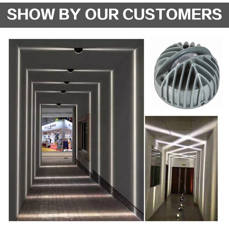 10W LED Outdoor Window Lamp IP65 Waterproof Three Sides Glowing Wall Light White Yellow Light Projector Light for Hotel