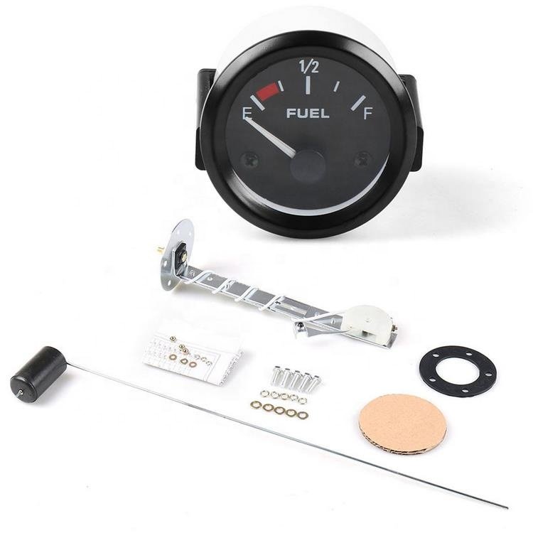 GAUGE 2"52mm Universal 12V Car Auto Oil Level Gauge with Fuel Float White Pointer Car Fuel Flow Meter