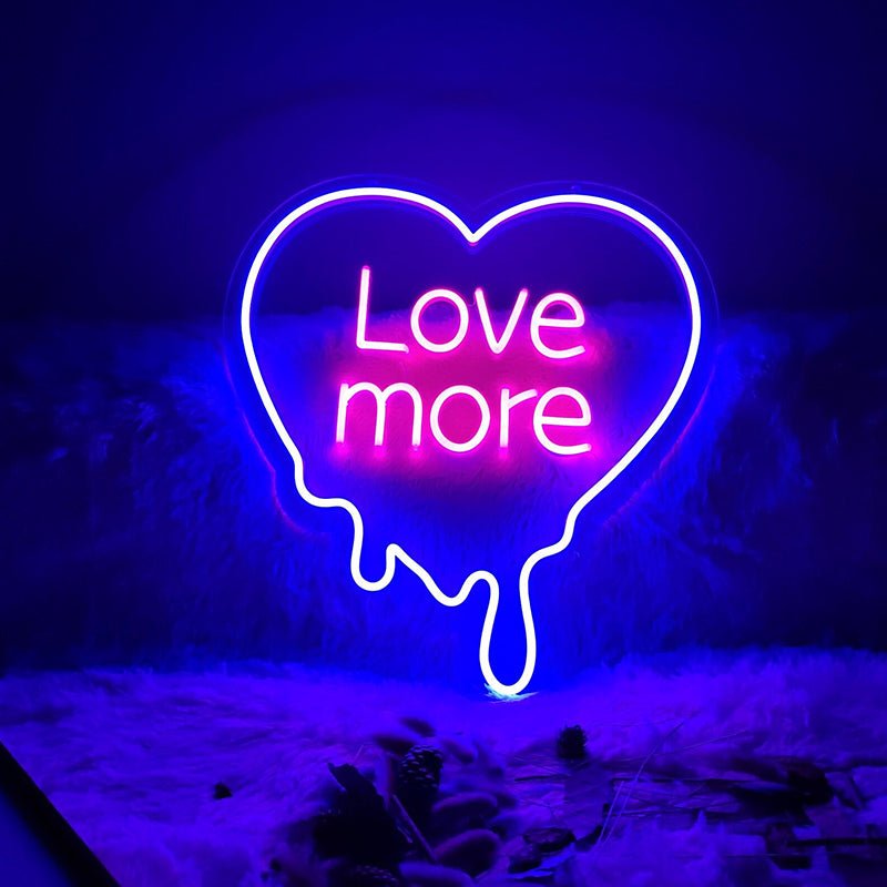 Custom Love More Neon Light Wedding Backdrop Anniversary Love Sign Custom Wall Decor Led Light Wedding Party bar Art Wall Decor