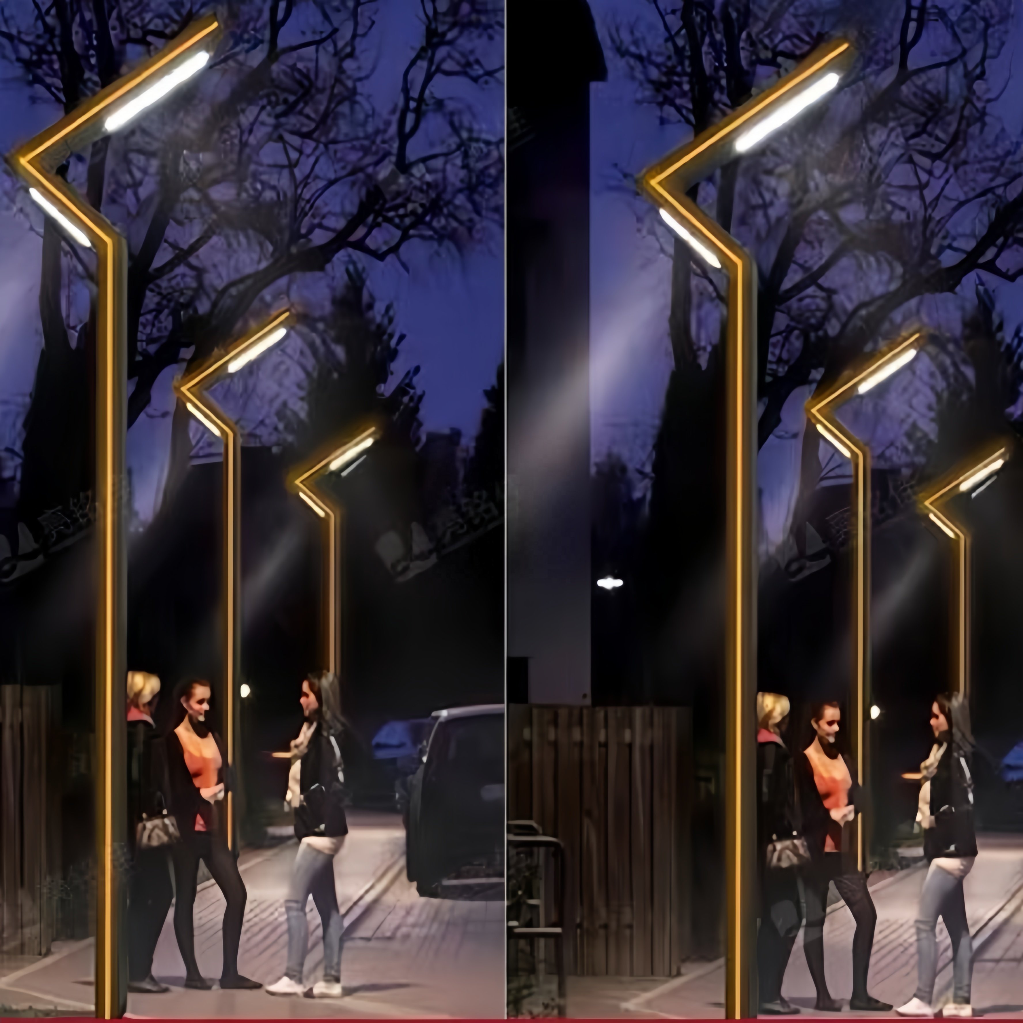 Customized Outdoor Waterproof Garden Lights, Rust Proof Villa LED Street Lights, Double-sided Lighting, Community Roads