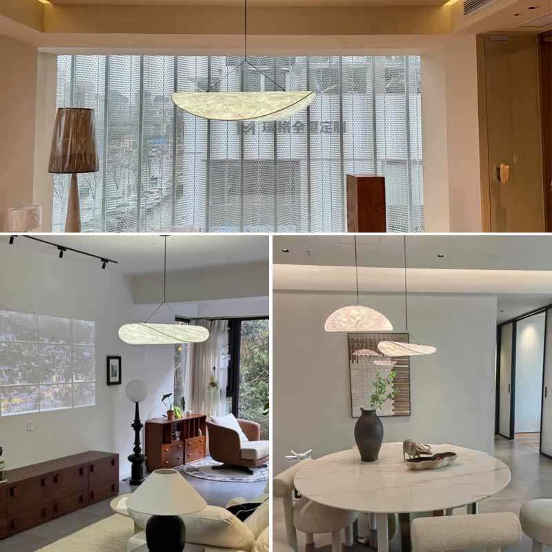 Home Decor Minimalist Design Kitchen Pendant Light Hotel Bedroom Hanging Lamp Indoor Nordic Modern Led Silk Fabric Chandelier