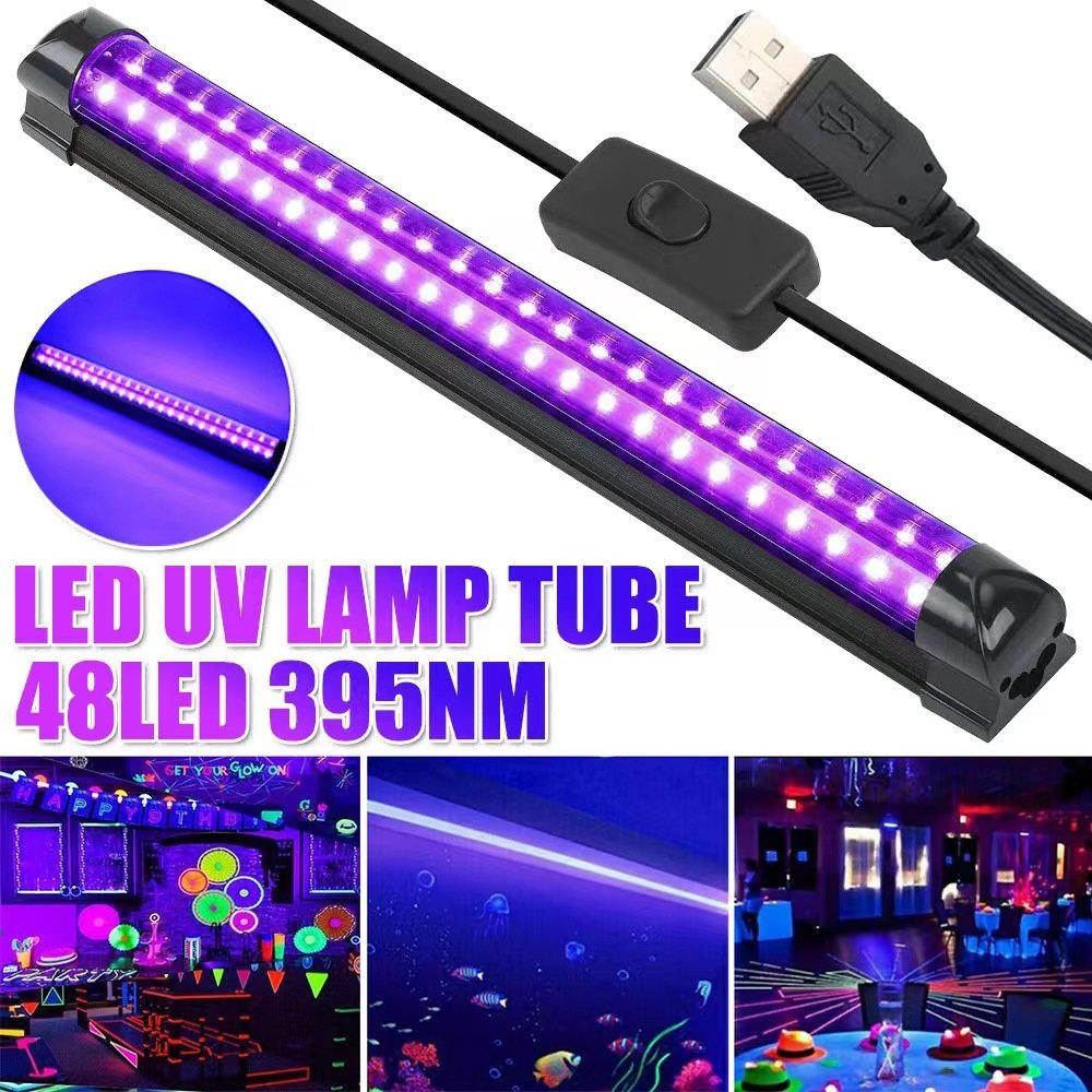 10W T8 UV Black Light UV Purple Party KTV Stage Atmosphere Light LED 395nm Fluorescent Detection Curing Light