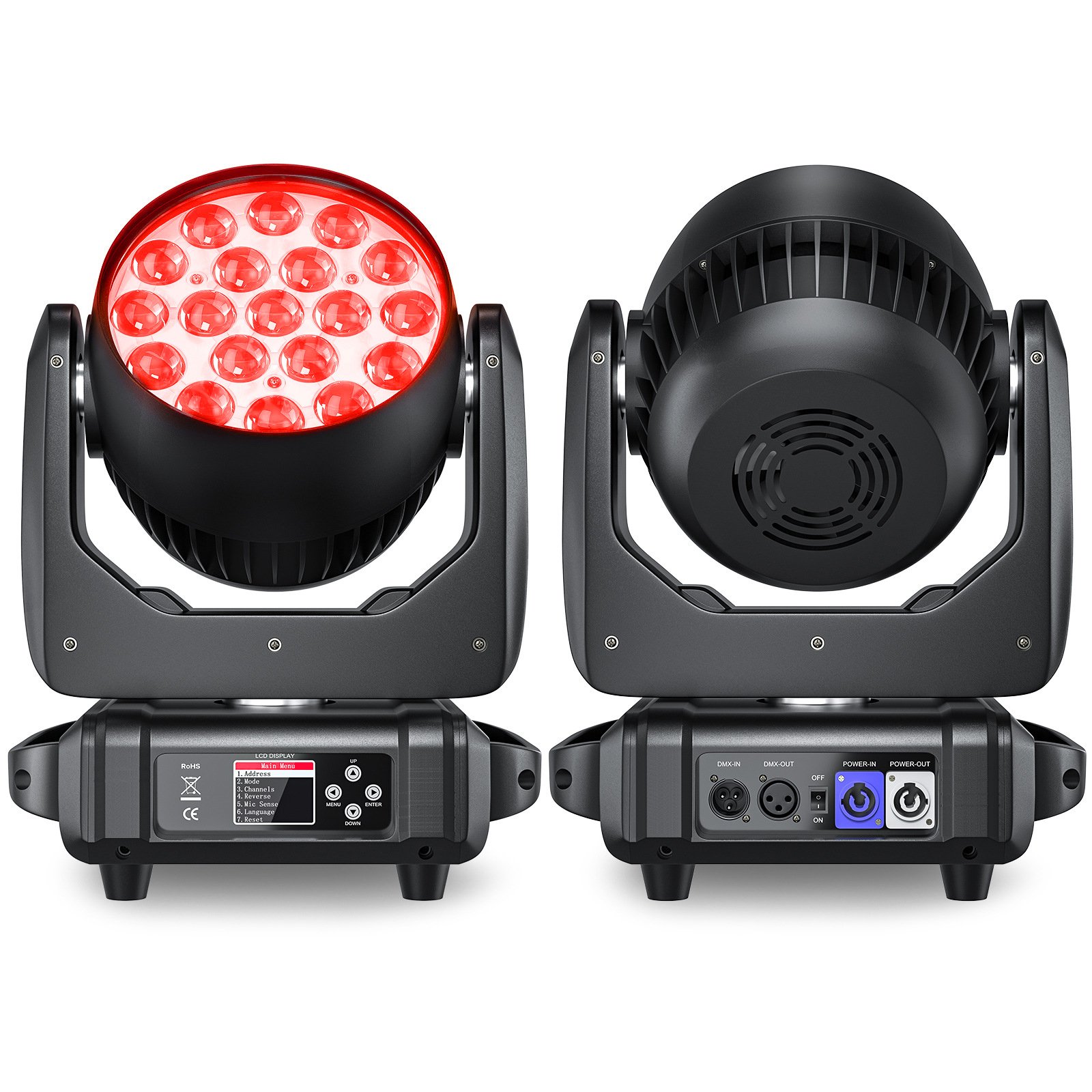 Spark 19x15w Wash Moving Head Zoom Led RGBW DJ Disco Stage Light