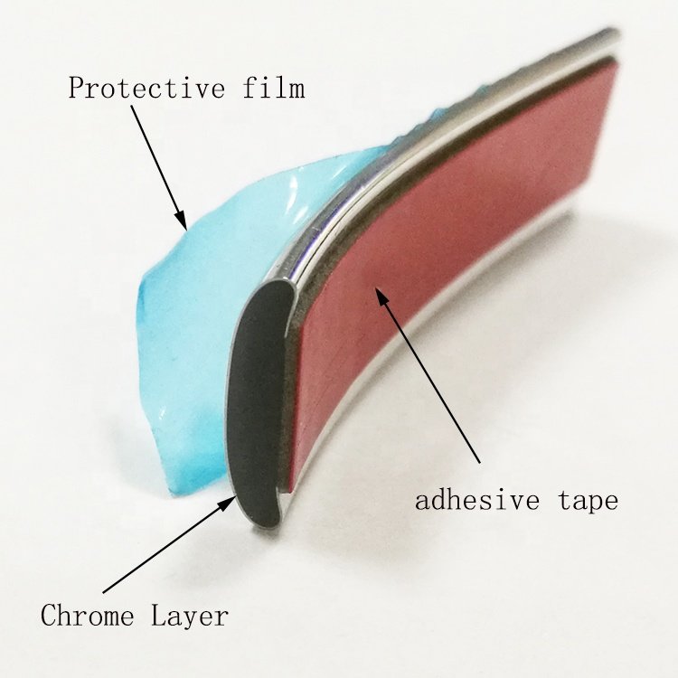 3 Meters 5M 15M Exterior Adhesive Car Chrome Body Strip Bumper Auto Door Protective Moulding Styling Trim Sticker