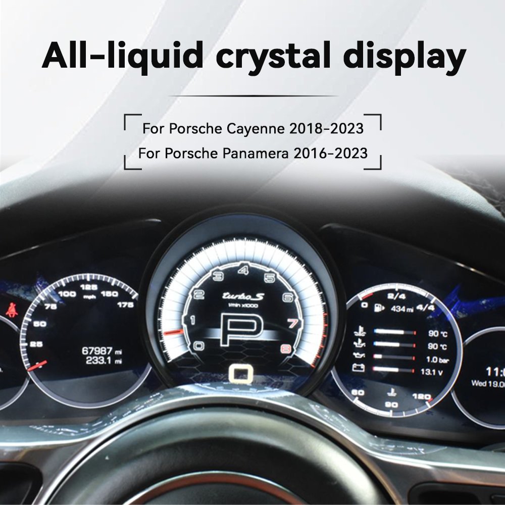 Digital Cluster Odometer Screen for Porsche Cayenne 959/Panamera 971 Virtual Cockpit Car Multimedia Player Dashboard Speed Meter