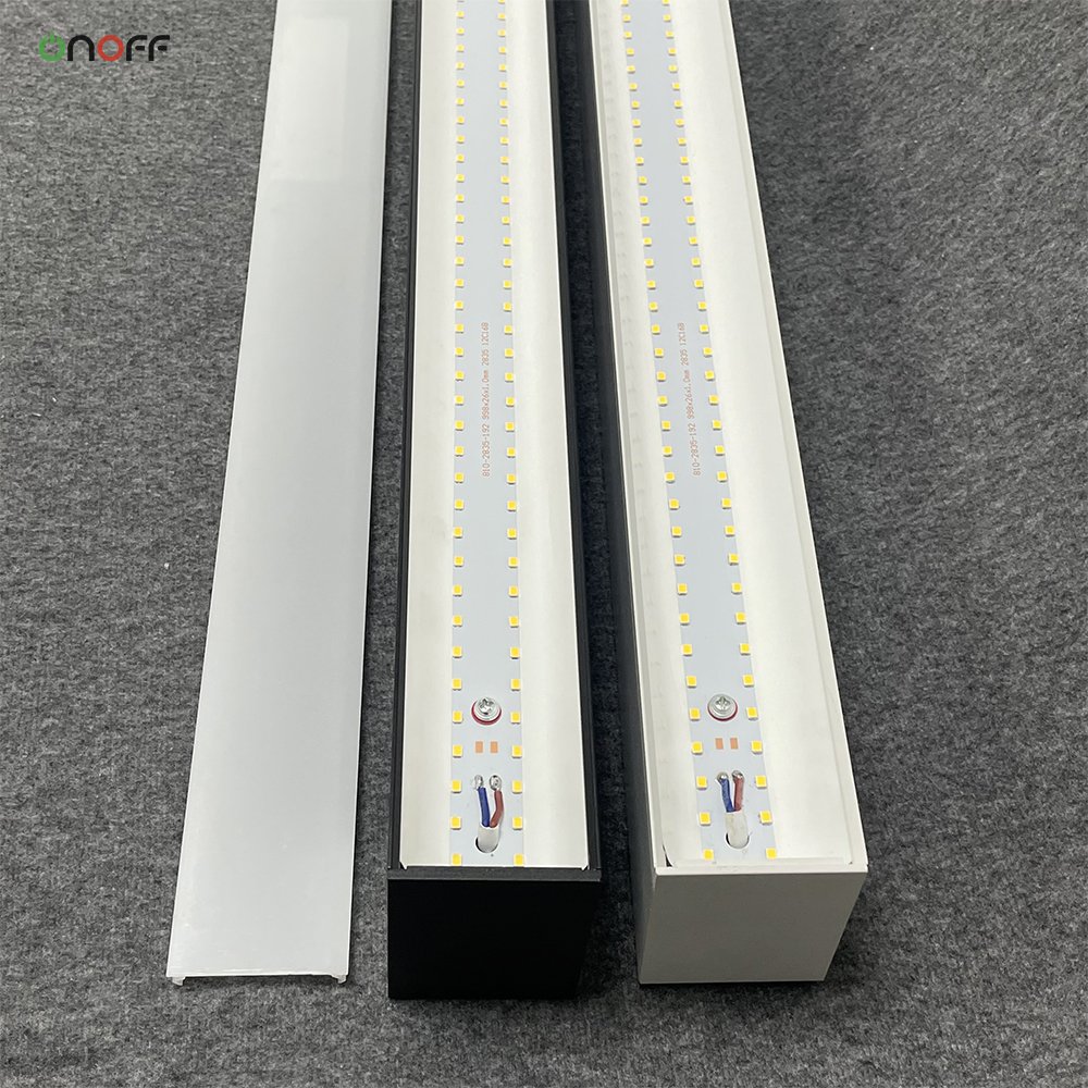 Commercial Linear Light Fixture Aluminum Profile Led Straight Line Chandelier with PC Diffuser