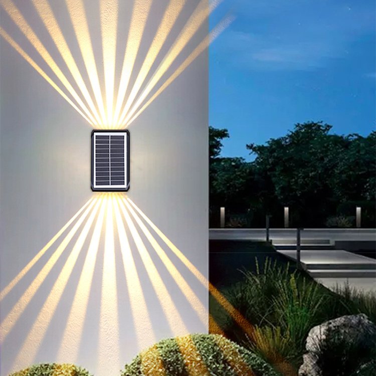 Solar Wall Washing Light Outdoor IP65 Waterproof Villa Courtyard Atmosphere Decorative Spotlights Home Landscape Wall Lights
