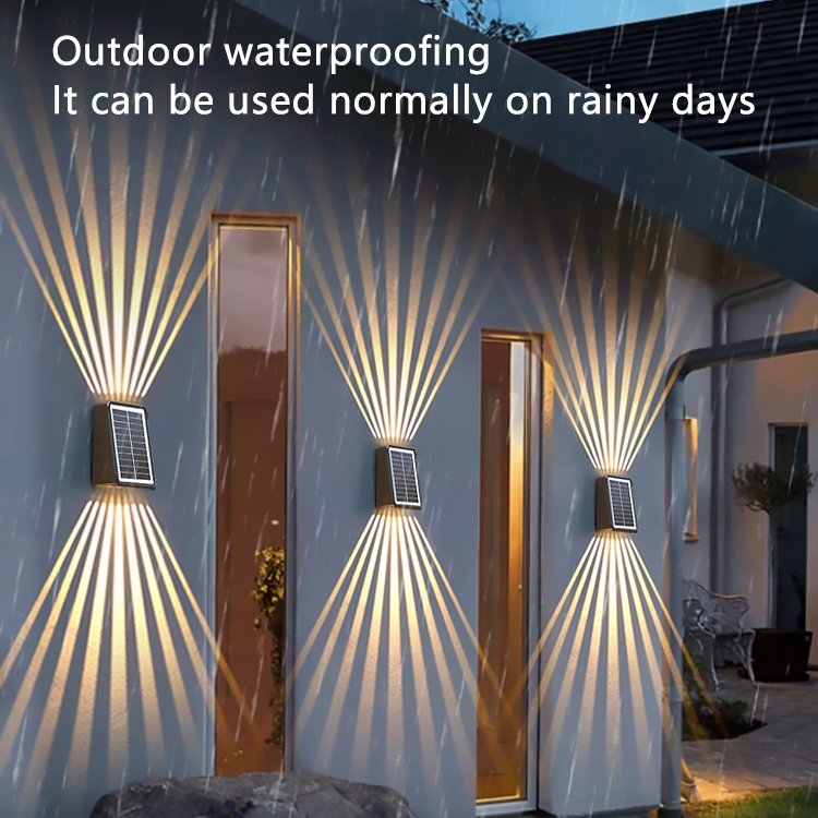 Solar Wall Washing Light Outdoor IP65 Waterproof Villa Courtyard Atmosphere Decorative Spotlights Home Landscape Wall Lights
