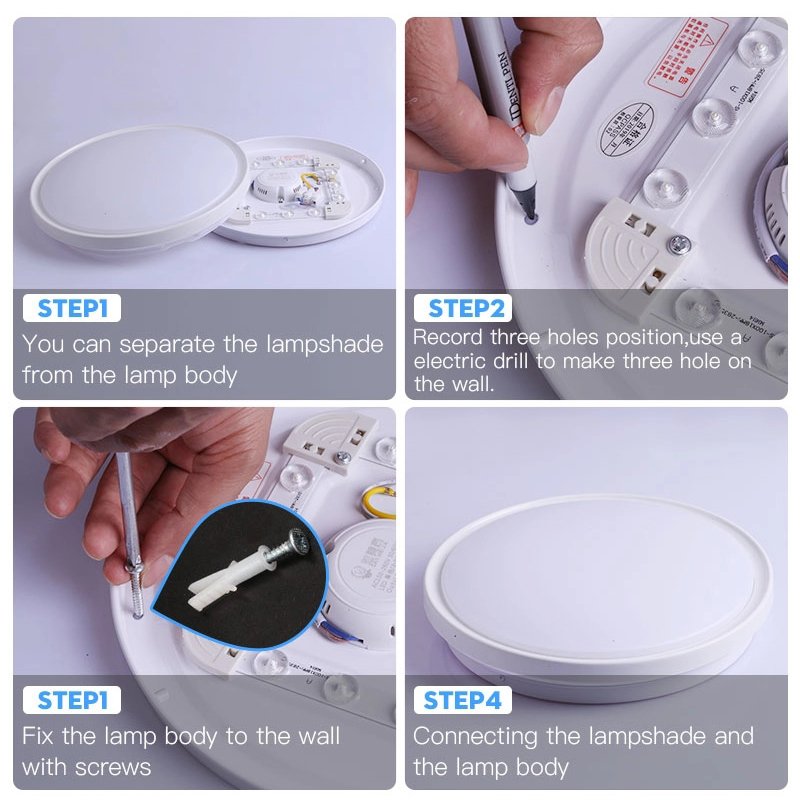 2020 Modern Ceiling New Panel Light 16W Bedroom Light Black Frame Home Lighting White Frame Ceiling Lamps/lamparas De Techo