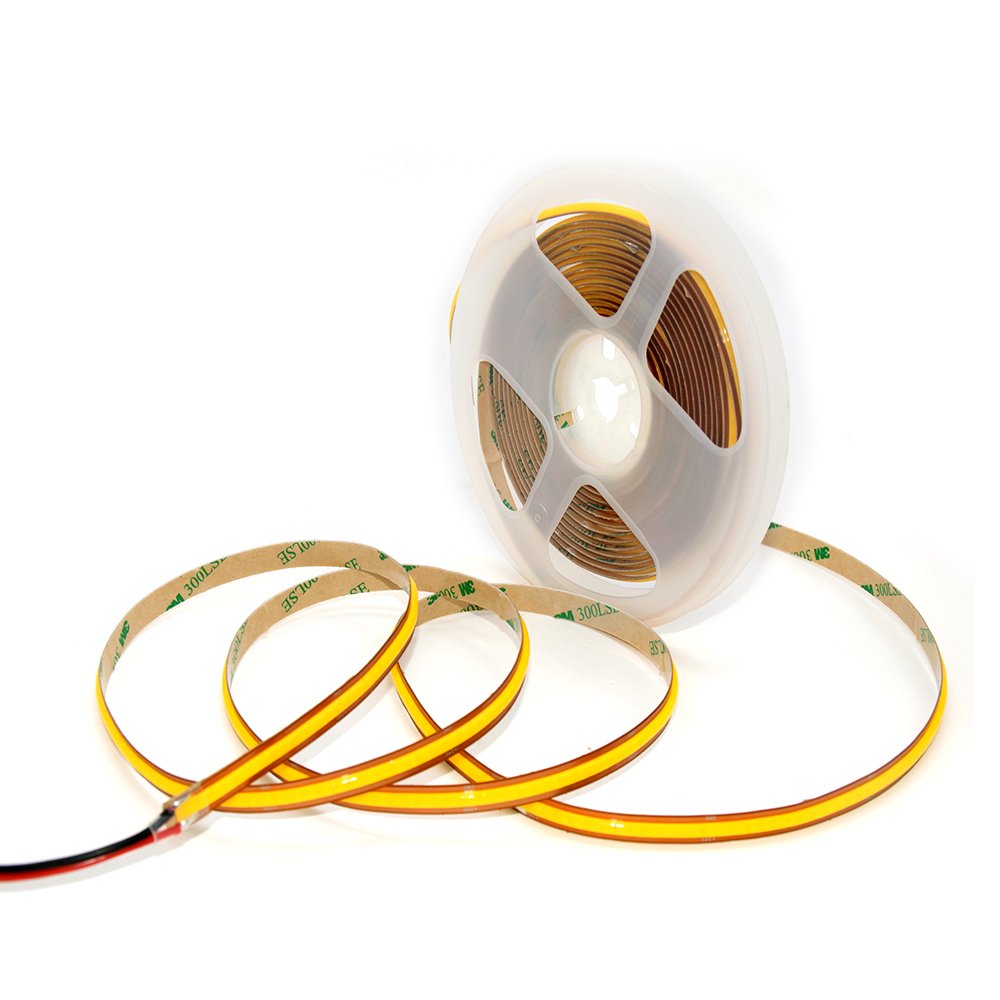Free Cut 3000K 4000K 6000K 8mm 528 Chips Stripe Cutting Tape Light 24v 12v Anywhere Free Cut COB Led Strip