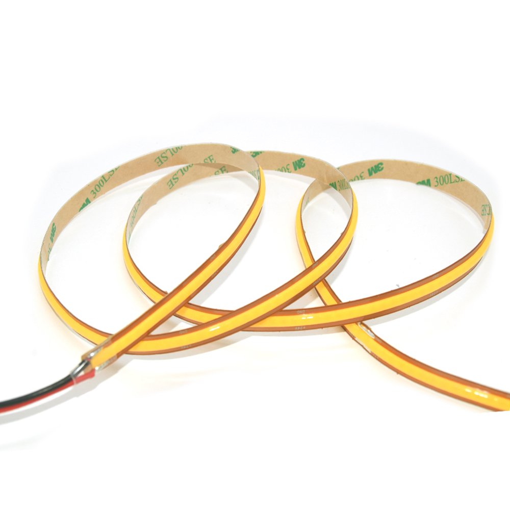 Free Cut 3000K 4000K 6000K 8mm 528 Chips Stripe Cutting Tape Light 24v 12v Anywhere Free Cut COB Led Strip