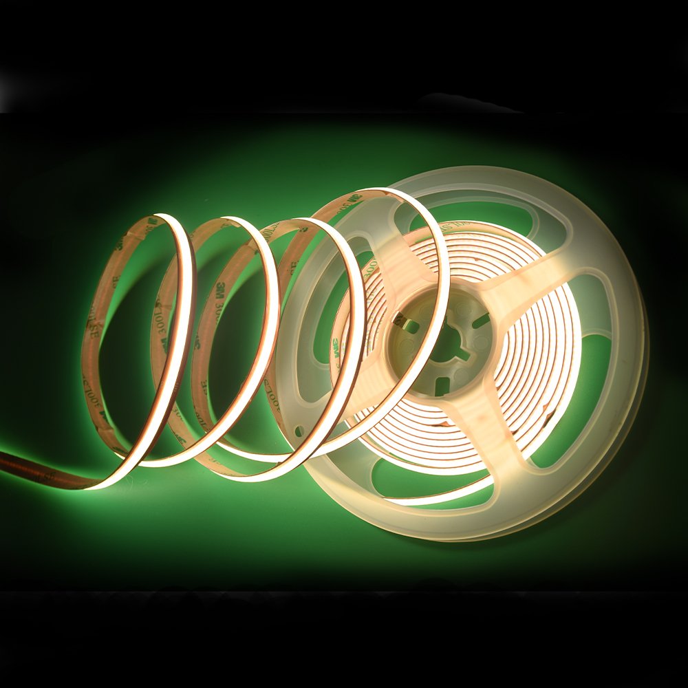 Free Cut 3000K 4000K 6000K 8mm 528 Chips Stripe Cutting Tape Light 24v 12v Anywhere Free Cut COB Led Strip