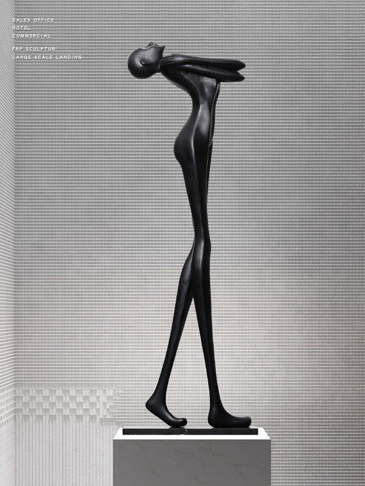 Modern Nordic Run Man LED Floor Lamp Post-Modern Art Sculpture Statue for Living Room Decoration Large Size