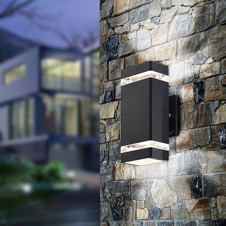 European Outdoor Led square up and Down Lamp Outdoor Wall Lamp Main Body Aluminum Waterproof 3000K 5W Outdoor Wall Lamp