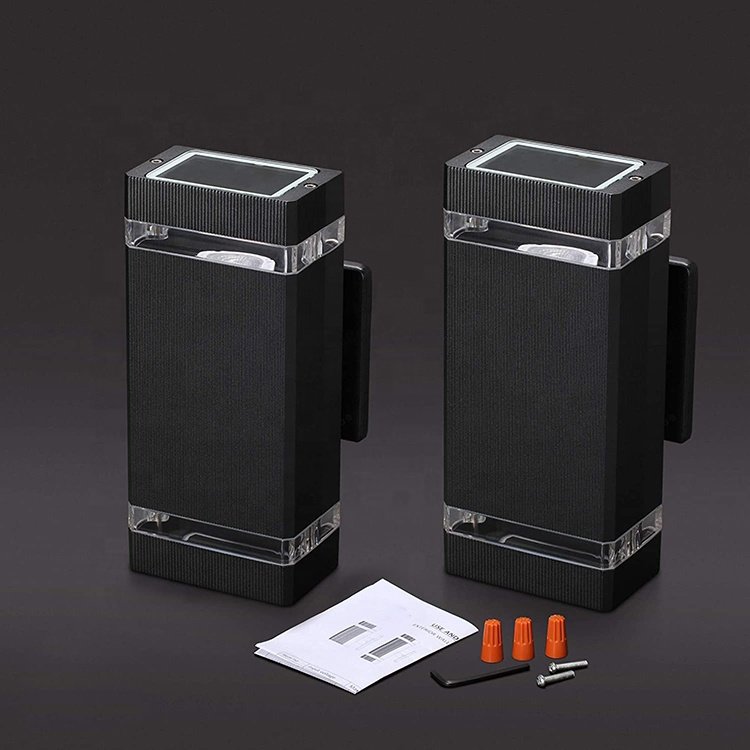 European Outdoor Led square up and Down Lamp Outdoor Wall Lamp Main Body Aluminum Waterproof 3000K 5W Outdoor Wall Lamp