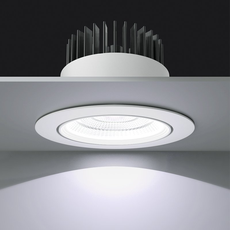 Hotel Ceiling Dim to Warm 4inch 12W Full Spectrum Chips CRI98 120-277V LED Recessed Downlight with Junction Box