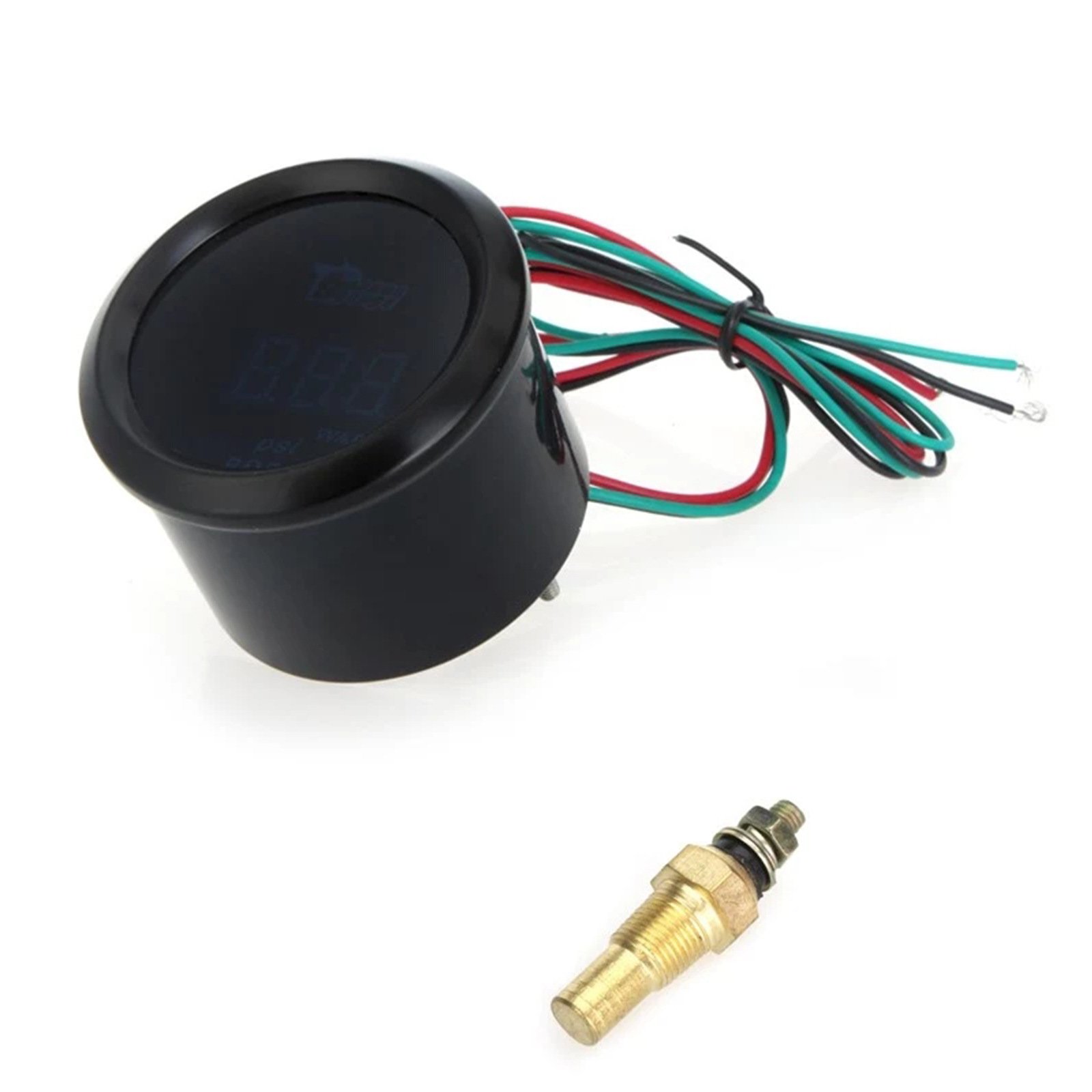 2 Inch 52Mm Car Modified Instrument Water Temperature Meter Blue Car Digital Display Instrument Water Temperature Meter