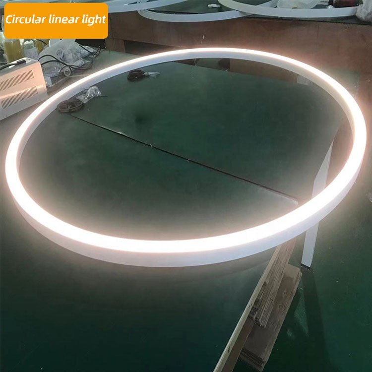 Indoor Decorative Round Lighting Black Dimmable Circular Led Hanging Lamp 800mm Ring Linear Light