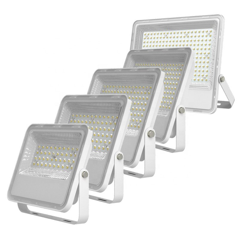 White Black Diecast Aluminum Flood Lights IP66 Outdoor Waterproof 30w 50w 100w 200w 300w Led Floodlight 3000K 4000K 5500K 6500K