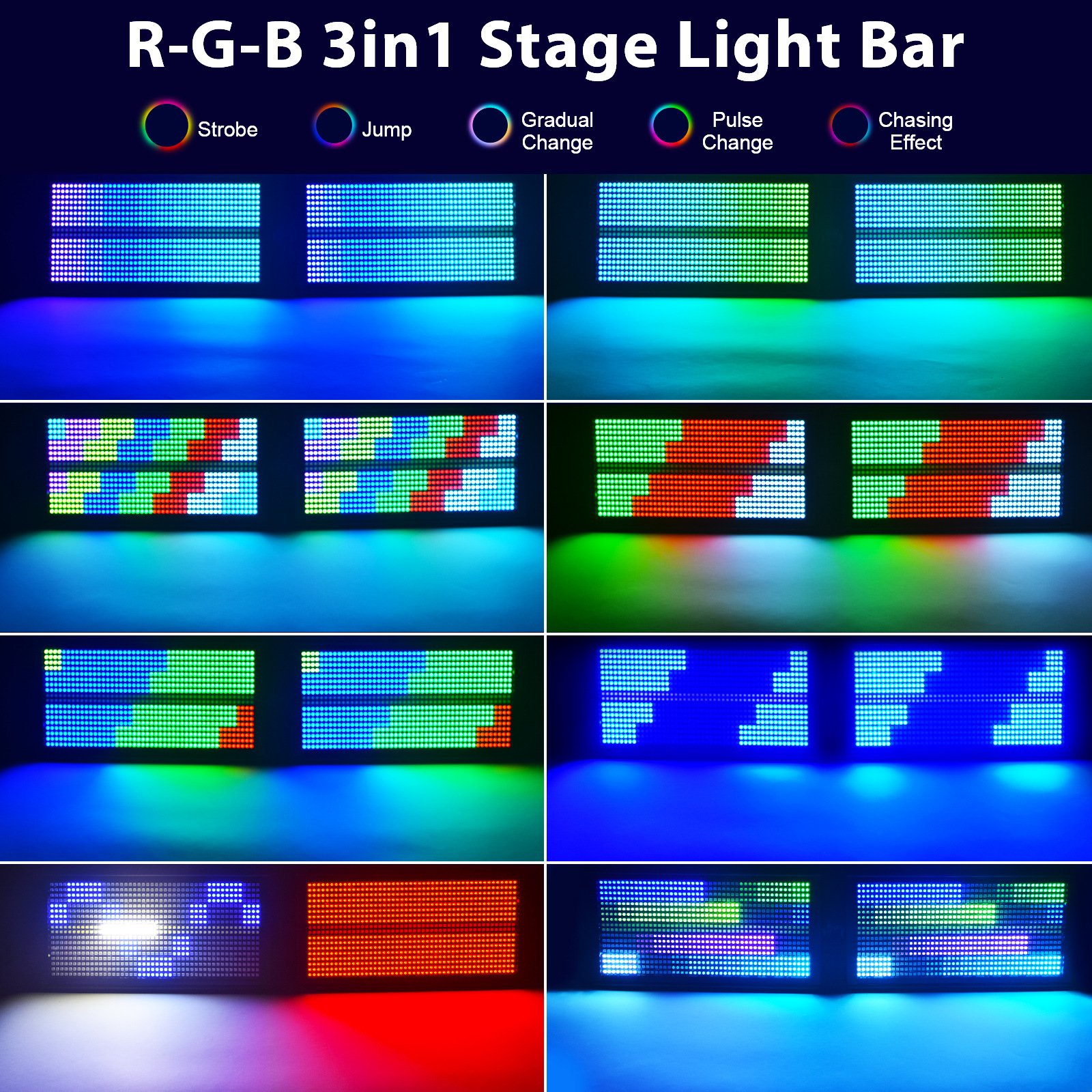 200W RGBW 768LED Wall Wash Light Strobe DMX Stage DJ Beam Light Party Show Light