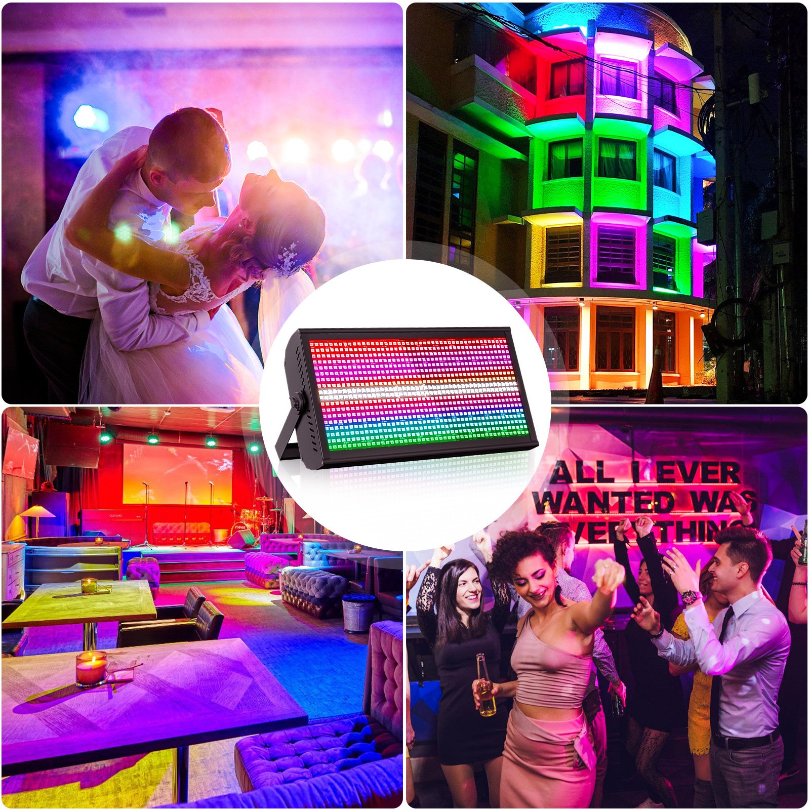 200W RGBW 768LED Wall Wash Light Strobe DMX Stage DJ Beam Light Party Show Light