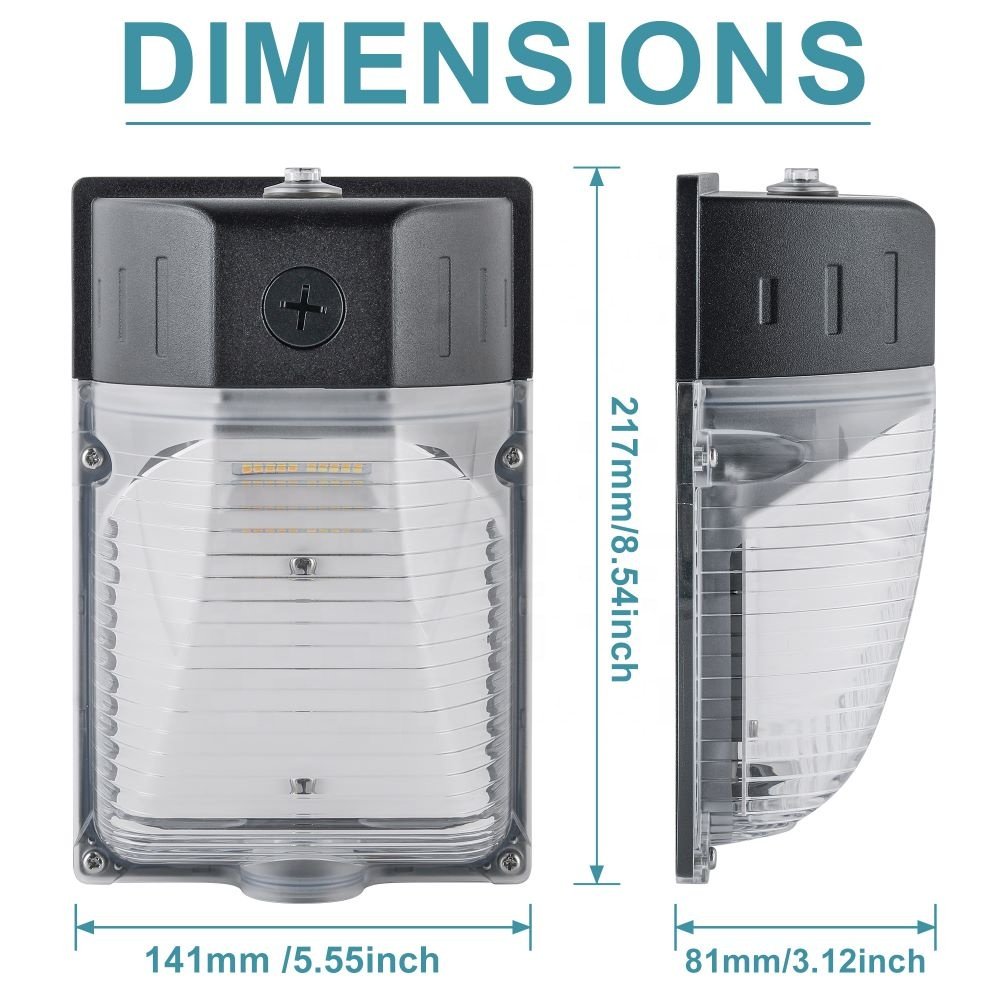 Porch Garden Patio Garage Warehouse Security Lighting 15W 20W 25W 26W 30W Mini LED Wall Pack Light with Dusk to Dawn Photocell