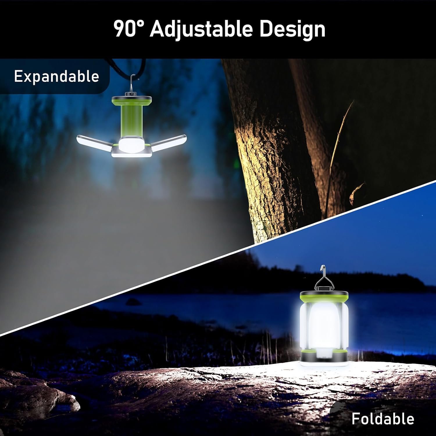 USB Rechargeable Camping Lantern 7 Light Modes 60 LED Ultra Bright LED Tent Light Camping Lights Lamp for Fishing,Hiking