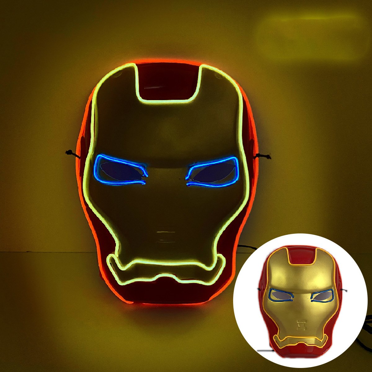 Cyberpunk Cartoon RGB Led Masks Cute Light-up Toys Stage Party Wearable Equipment Halloween Mask Lighting