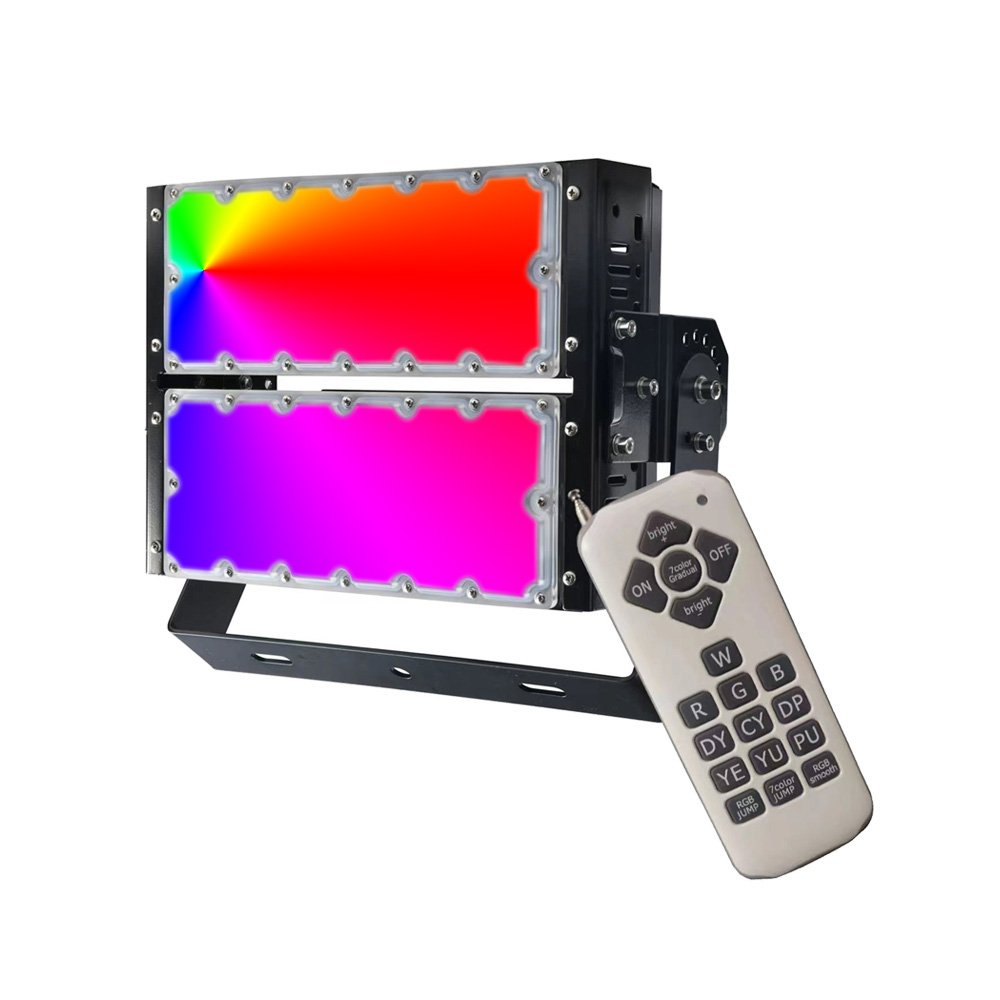Color Changing 450 300 150 Watts Outdoor RGB + White Flood Led Light for Spike Garden Party Wedding Decorations Pole Custom DMX
