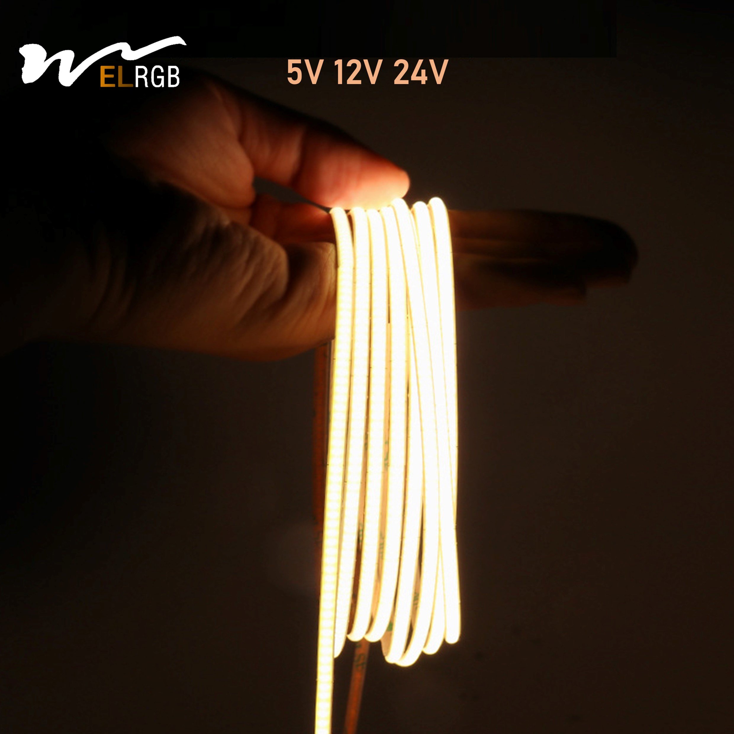 5V 12V 24V Cob Strip 4mm Width Monochrome Smart Strip Lights Low-Voltage Self-Adhesive Atmosphere 480leds/m cob Light Strip