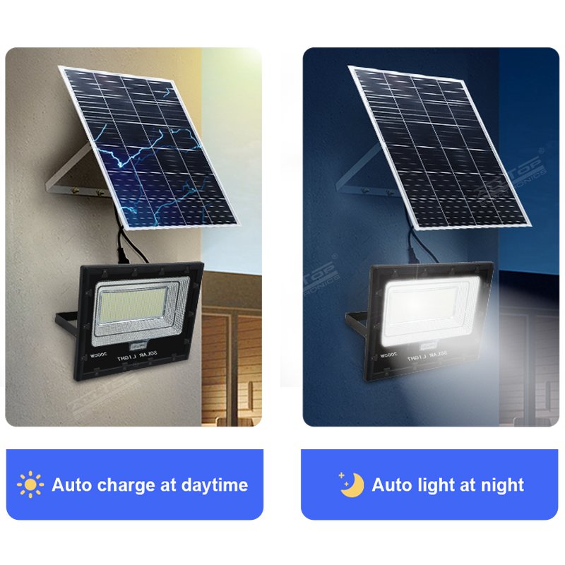 ALLTOP Rechargeable Plastic Outdoor Reflector 3000w Solar Energy LED Flood Light