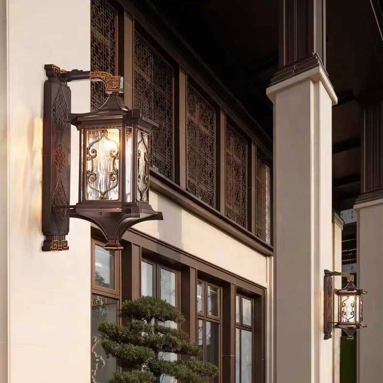 European Style Outdoor Retro Wall Lamp Waterproof Retro Villa Outdoor Lighting Antique LED Wall Outdoor Door Wall Lamp