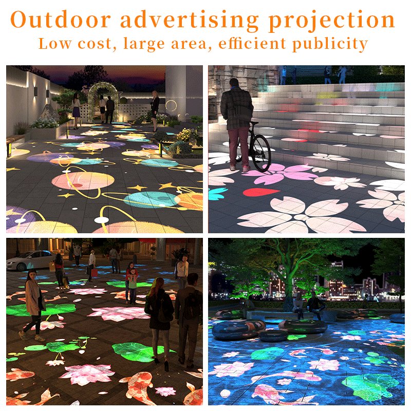Outdoor Waterproof IP67 Advertising Lights 60W/100W/150W LED Sign Wall Projection Lamp Free Custom Logo Gobo Projector High