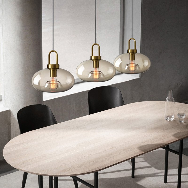 Modern Simple Glass Pendant Light Nordic Restaurant Goldfish Bowl Glass Chandelier