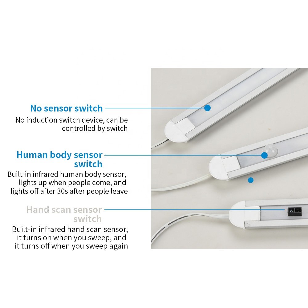 Modern Indoor Kitchen Human Led Motion Sensor Light Led Cabinet Light Under Cabinet Lighting