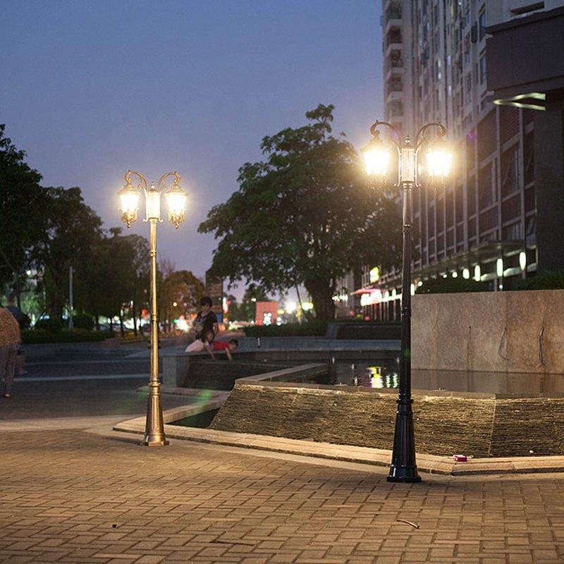 Outdoor European Style Waterproof LED Garden Light Antique Street Light Post Top Light Aluminum Ac 90 Energy Saving Hotel IP65