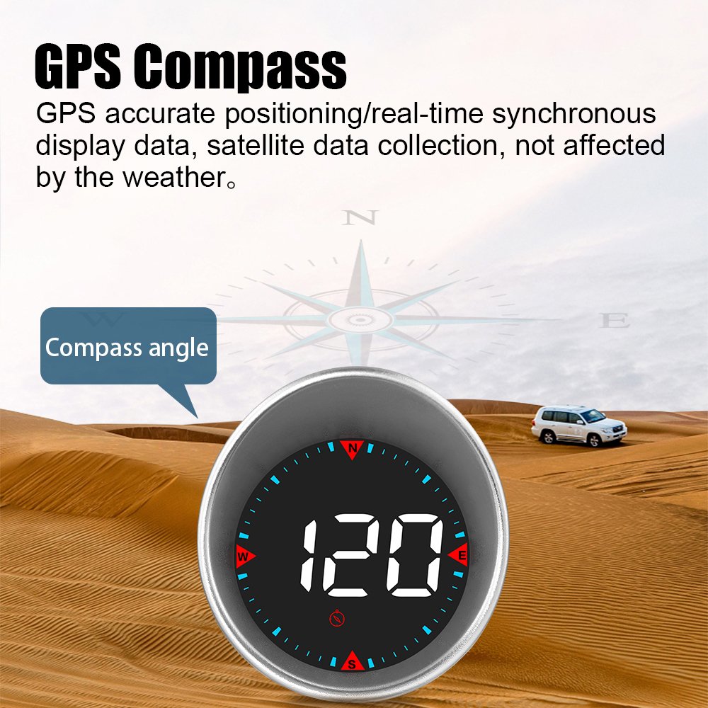 G5 Digital Alarm Set USB HUD GPS Compass Car Head Up Display LED Backlight Speedometer RPM MPH Auto Accessories Universal