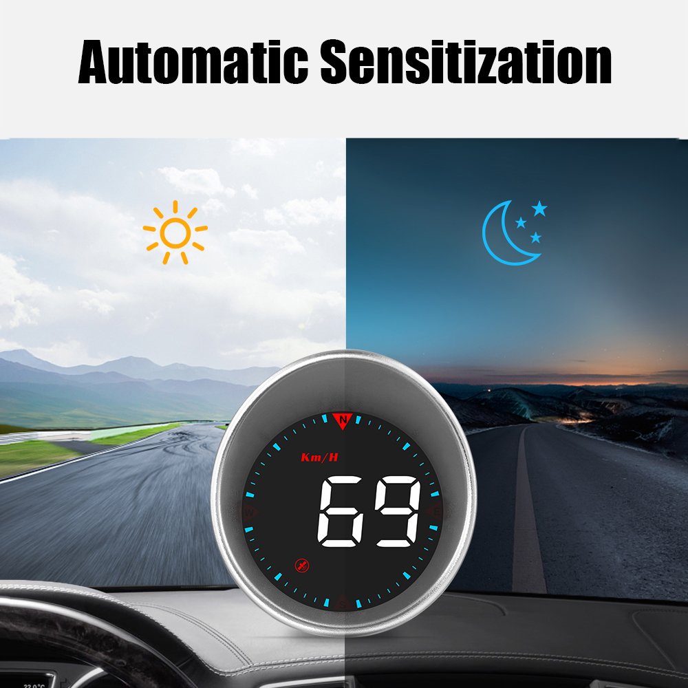 G5 Digital Alarm Set USB HUD GPS Compass Car Head Up Display LED Backlight Speedometer RPM MPH Auto Accessories Universal