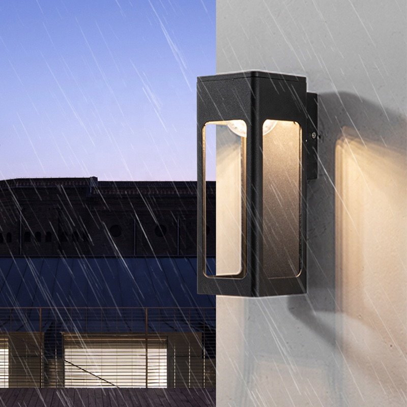 Minimalist Outdoor Waterproof Wall Lamp Villa Courtyard Garden Exterior Wall Door Lens Lighting Outdoor Garden