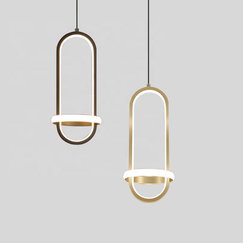 21w Gold Black Bedroom Residential Hotel Modern Pendant Light Chandelier for Bedroom