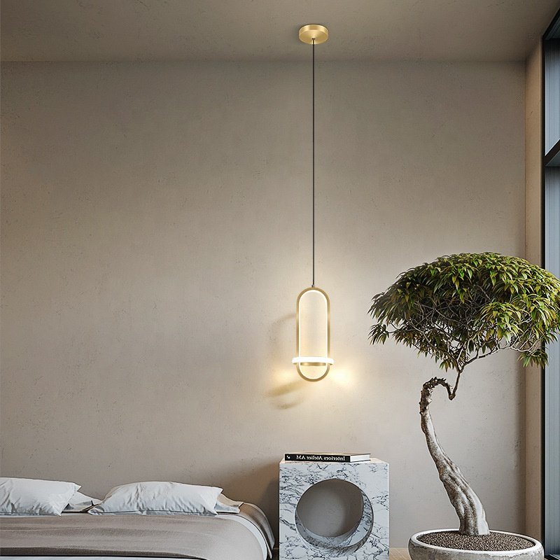 21w Gold Black Bedroom Residential Hotel Modern Pendant Light Chandelier for Bedroom