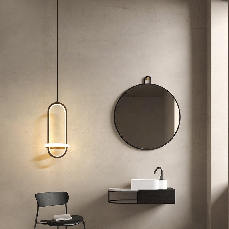 21w Gold Black Bedroom Residential Hotel Modern Pendant Light Chandelier for Bedroom