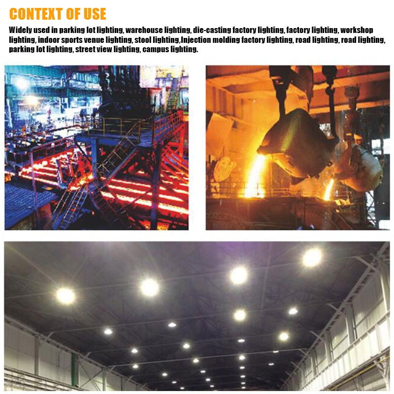 5 Years Warranty Industrial 100Watt 200Watt 170lm/w 190lm/w 300W LED UFO High Bay Lighting with With Emergency Power Supply