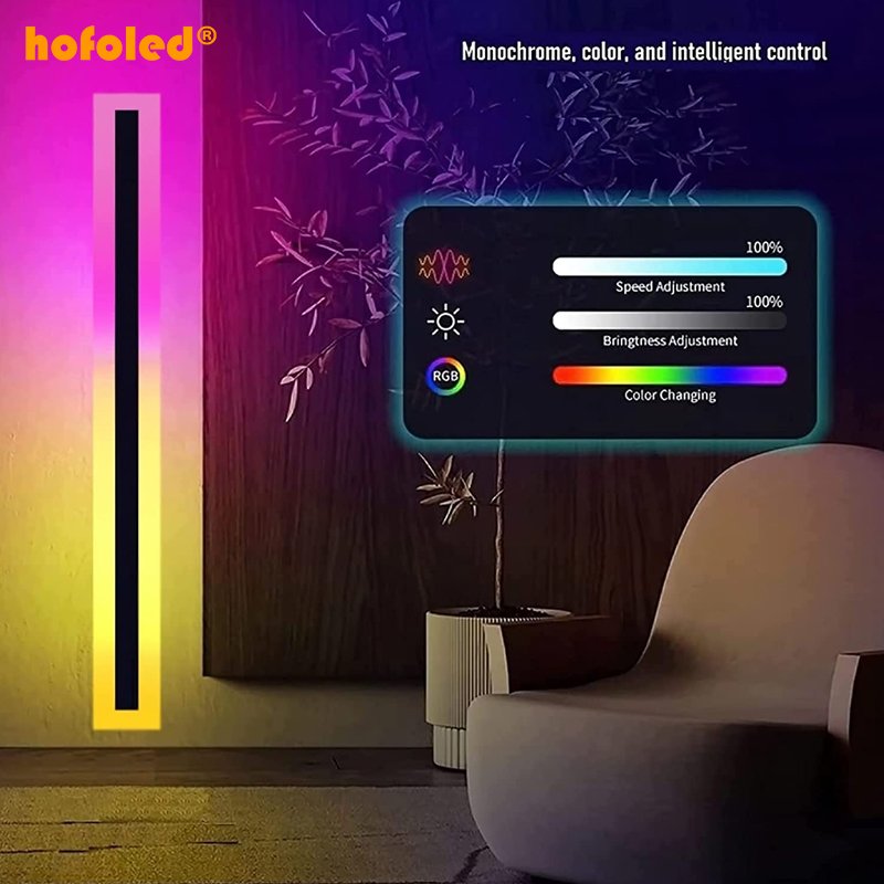 Hofoled Nordic Minimalist Decorate Exterior Led Outdoor Home Garden Wall Sconce Lighting Outside Long Strip Linear Wall Lights