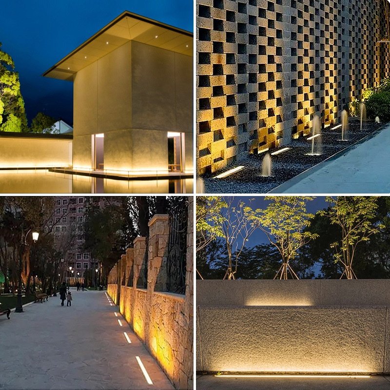 30W 0.5M LED Long Strip Buried Light Park square Recessed Led Underground Light Outdoor IP67 Waterproof Floor Tile Light