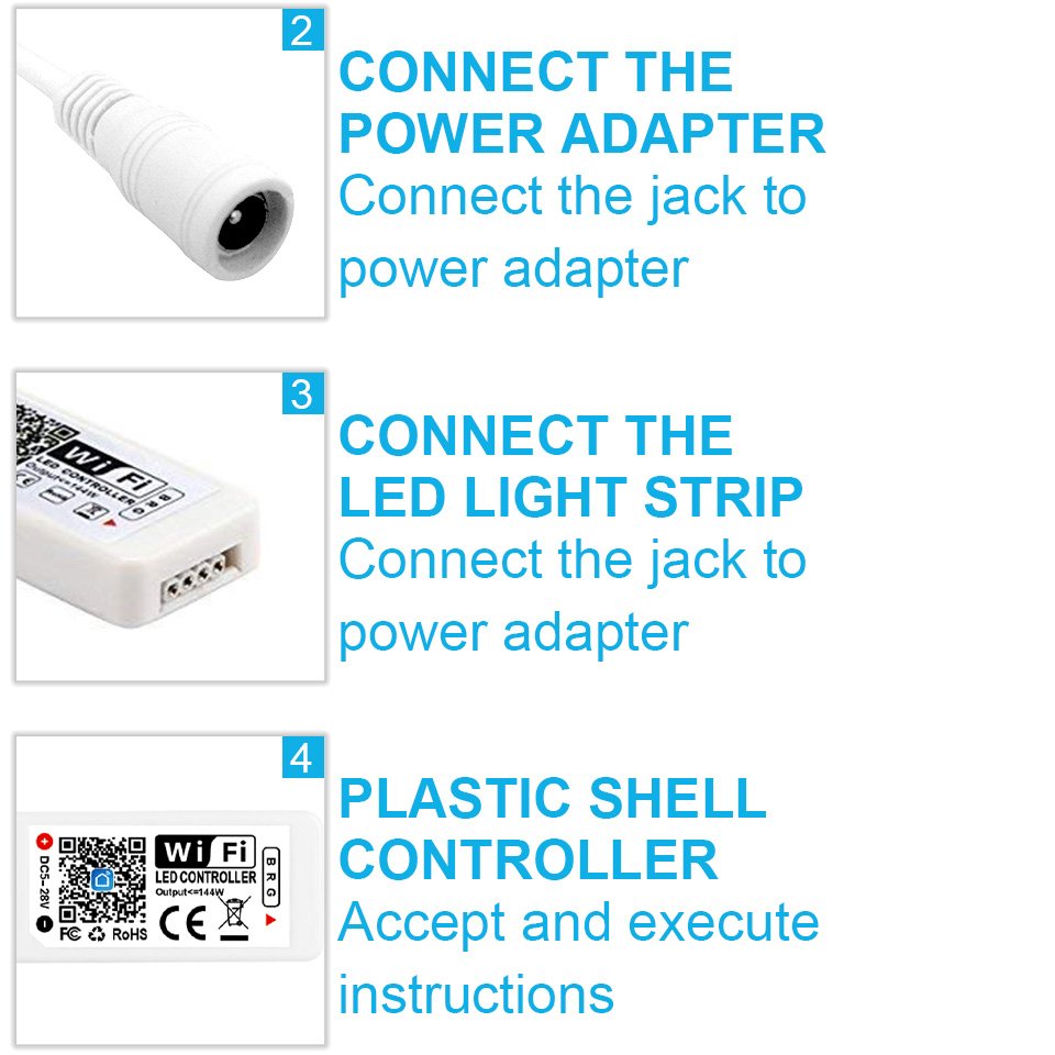 Feican LED RGB TUYA Controller DC24V Smart Controller Dimmer for SMD5050 LED Strip Light